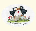 XGC42 I Puffin Love You Small Mounted
