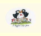 XGC42 I Puffin Love You Small Mounted