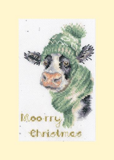 XMAS67 Moo rry Christmas Medium Mounted