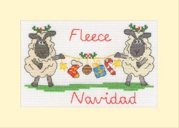 Fleece Navidad Medium Mounted Card