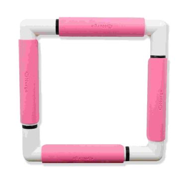 Nurge embroidery snap frame 21cm x 21cm in 6 colours pink snap frame