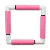 Nurge embroidery snap frame 21cm x 21cm in 6 colours pink snap frame