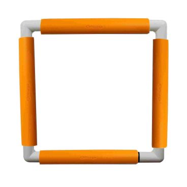 Nurge embroidery snap frame 29cm x 29cm in 6 colours orange snap frame