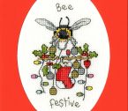 XMAS46 Bee Festive Mounted Medium Screen Copy