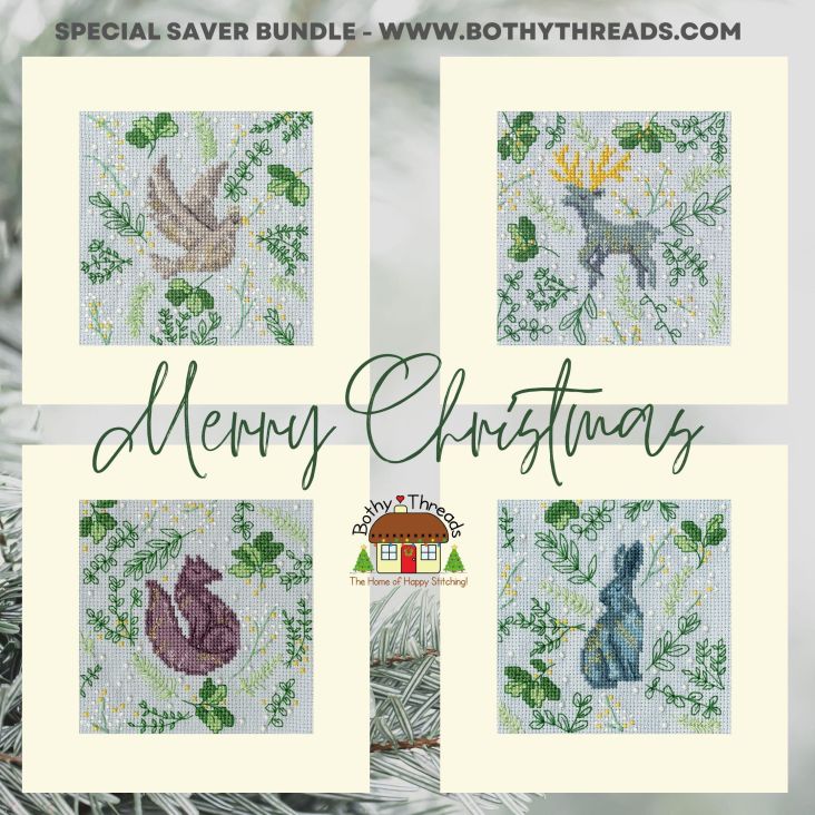 Set punto croce Bothy Threads Scandi tree, 29x40cm, xx9, schemi da